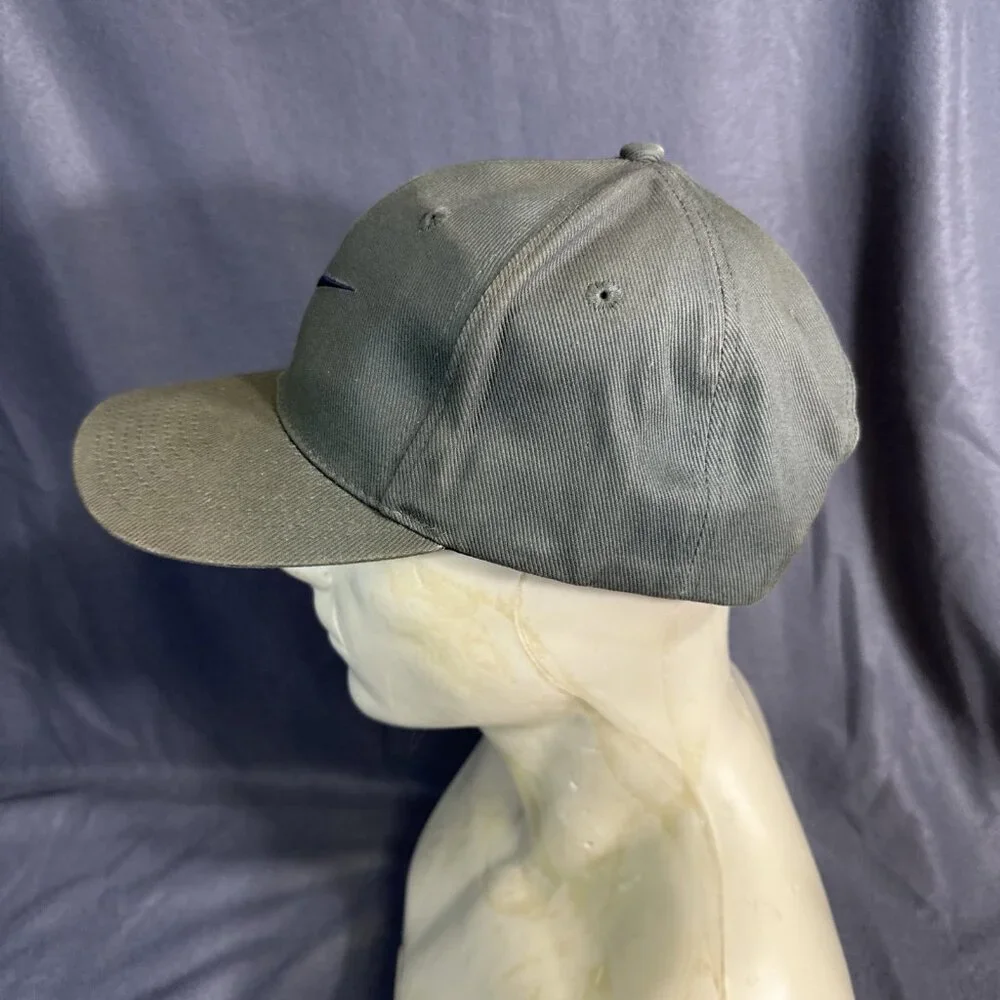 Vintage Nike Snapback Hat Olive Green Black Swoosh 90s Taiwan Adjustable Cap HTF